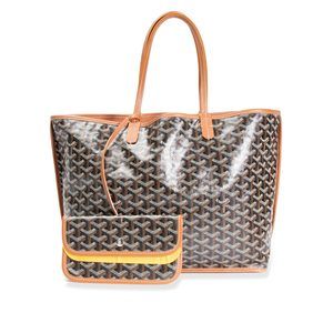 Goyard Black & Brown Goyardine Anjou PM Reversible Tote